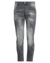 Yes London Man Jeans Grey Size 31 Cotton, Elastane In Gray