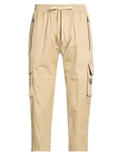 Yes London Man Pants Beige Size L Cotton, Elastane In Brown