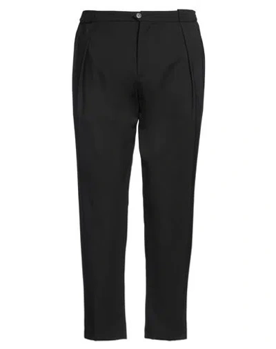 Yes London Man Pants Black Size 38 Virgin Wool, Polyester, Elastane