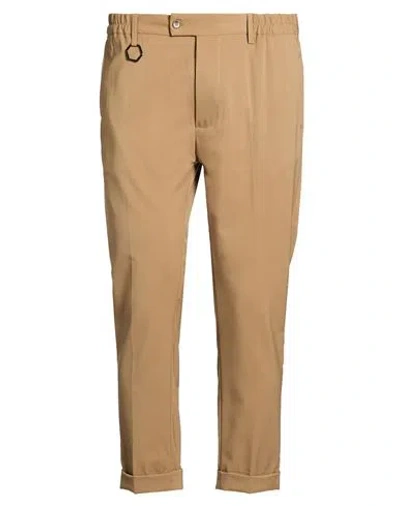 Yes London Man Pants Camel Size 32 Wool, Polyester, Elastane In Beige