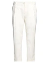 Yes London Man Pants Cream Size 36 Virgin Wool, Polyester, Elastane In White