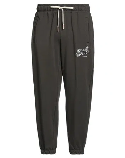 Yes London Man Pants Dark Brown Size Xxl Cotton In Black
