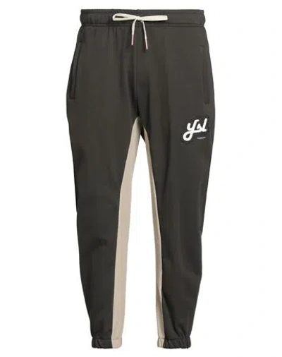 Yes London Man Pants Dark Green Size Xxl Cotton, Elastane In Gray