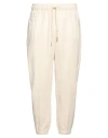 Yes London Man Pants Ivory Size Xxl Cotton In Neutral
