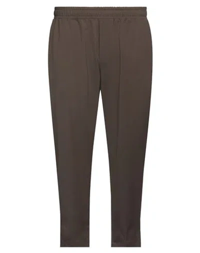 Yes London Man Pants Khaki Size Xxl Virgin Wool, Polyester, Elastane In Brown
