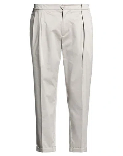 Yes London Man Pants Sand Size 40 Virgin Wool, Cotton, Elastane In Gray
