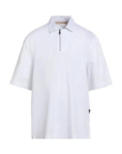 Yes London Man Polo Shirt White Size Xxl Cotton, Elastane