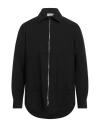 Yes London Man Shirt Black Size L Virgin Wool, Polyester, Elastane