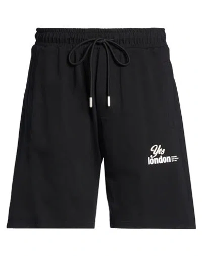 Yes London Man Shorts & Bermuda Shorts Black Size Xxl Cotton