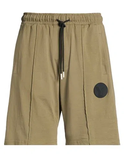 Yes London Man Shorts & Bermuda Shorts Military Green Size Xxl Cotton In Brown