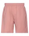 Yes London Man Shorts & Bermuda Shorts Pink Size Xl Virgin Wool, Polyester, Elastane In Pink