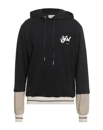 Yes London Man Sweatshirt Black Size 3xl Cotton, Elastane
