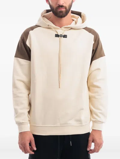 Yes London Panelled Hooded Hoodie In Neutral