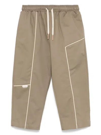 Yes London Kids' Piped-trim Trousers In Neutrals