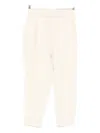 Yes London Pleated Drawstring Trousers In Neutral