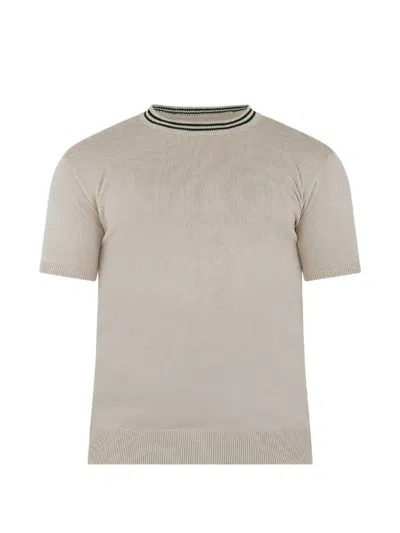 Yes London Ribbed Trim Sweater In Neutral
