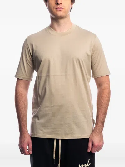 Yes London Round-neck Short-sleeve T-shirt In Brown