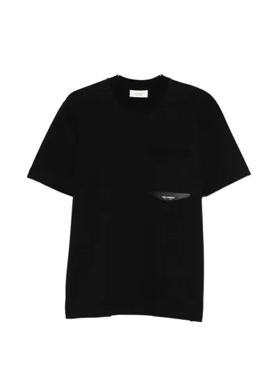 Yes London Round-neck Pocket T-shirt In Black