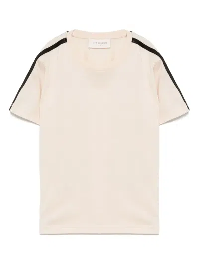 Yes London Kids' Stripe-detail T-shirt In Neutrals
