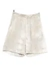 Yes London Tie-dye Drawstring Shorts In Neutral