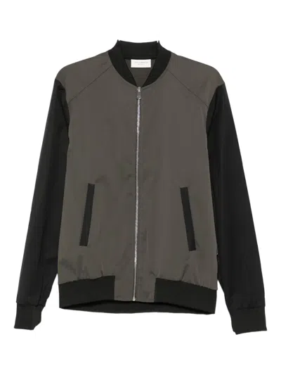 Yes London Two-tone Bomber Jacket In Green