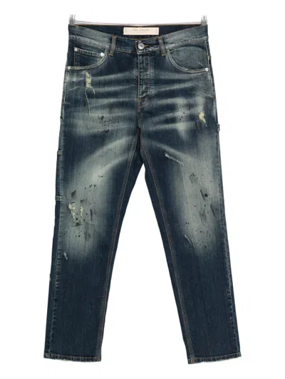 Yes London Whiskering-effect Jeans In Blue
