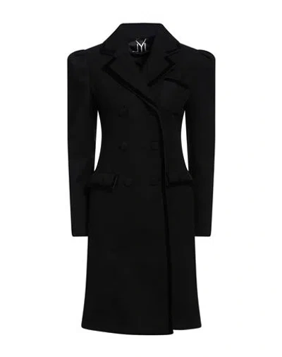 Yes London Woman Coat Black Size 10 Acrylic, Polyester, Wool