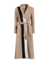 Yes London Woman Coat Camel Size 8 Polyester, Viscose In Beige