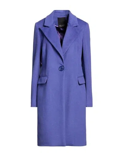 Yes London Woman Coat Purple Size 10 Polyester, Viscose