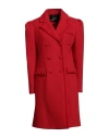 Yes London Woman Coat Red Size 8 Acrylic, Polyester, Wool