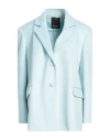 Yes London Woman Blazer Sky Blue Size 10 Polyester, Viscose In Blue