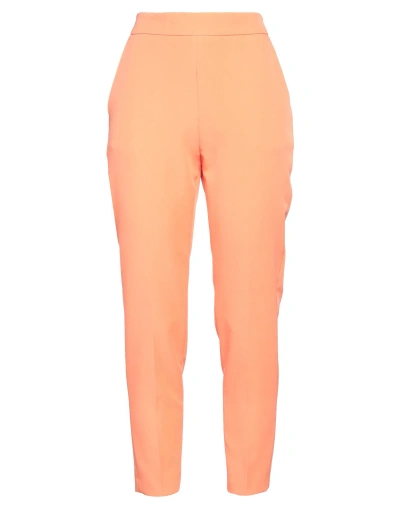 Yes London Woman Pants Salmon Pink Size 4 Polyester, Elastane