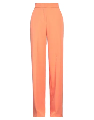 Yes London Woman Pants Salmon Pink Size 8 Polyester, Elastane