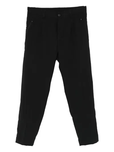 Yes London Zip-pocket Trousers In Black