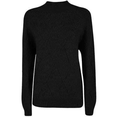 YES ZEE BLACK ACRYLIC SWEATER
