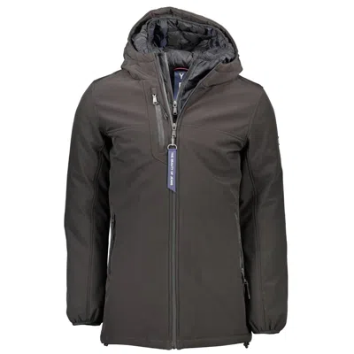 Yes Zee Black Polyester Jacket In Gray