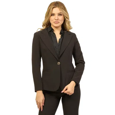 Yes Zee Polyester Suits & Women's Blazer In Black