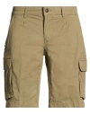 Yes Zee By Essenza Jeans Man Shorts & Bermuda Shorts Military Green Size 31 Cotton, Elastane In Green