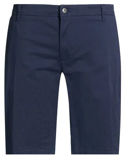 Yes Zee By Essenza Jeans Man Shorts & Bermuda Shorts Navy Size 31 Cotton, Elastane In Blue