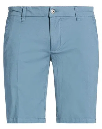 Yes Zee By Essenza Jeans Man Shorts & Bermuda Shorts Slate Blue Size 32 Cotton, Elastane