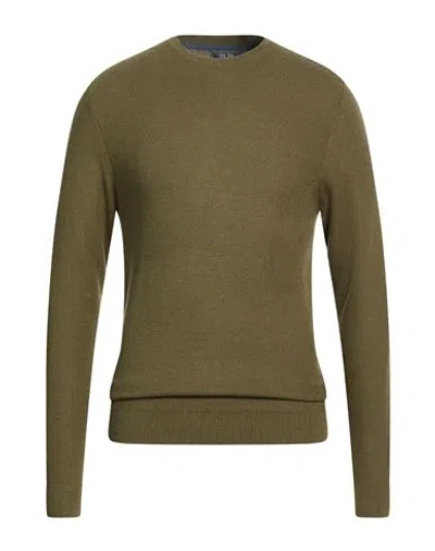 Yes Zee By Essenza Jeans Man Sweater Military Green Size 3xl Acrylic, Nylon In Brown