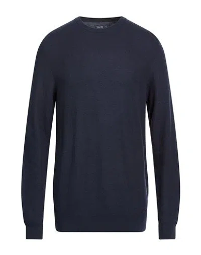 Yes Zee By Essenza Jeans Man Sweater Navy Size 3xl Acrylic, Nylon In Blue