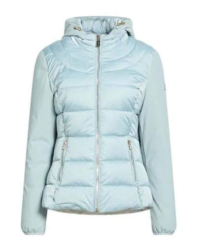 Yes Zee By Essenza Jeans Woman Puffer Sky Blue Size Xl Polyester