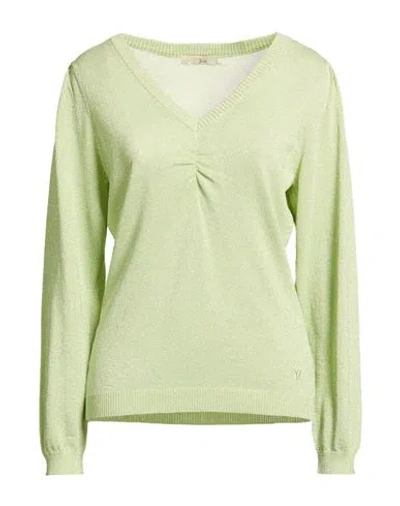 Yes Zee By Essenza Jeans Woman Sweater Light Green Size M Viscose, Nylon, Metallic Fiber