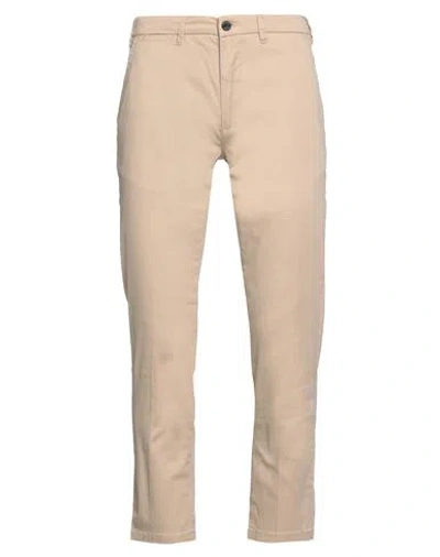 Yes Zee By Essenza Man Pants Beige Size 40 Cotton, Elastane
