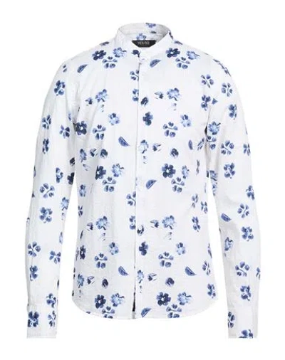 Yes Zee By Essenza Man Shirt Blue Size L Cotton In Multi