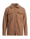 Yes Zee By Essenza Man Shirt Camel Size 3xl Polyester In Beige