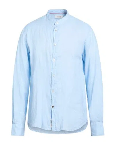 Yes Zee By Essenza Man Shirt Sky Blue Size 3xl Linen