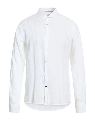 Yes Zee By Essenza Man Shirt White Size Xxl Linen