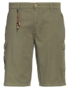 Yes Zee By Essenza Man Shorts & Bermuda Shorts Military Green Size 40 Cotton, Linen